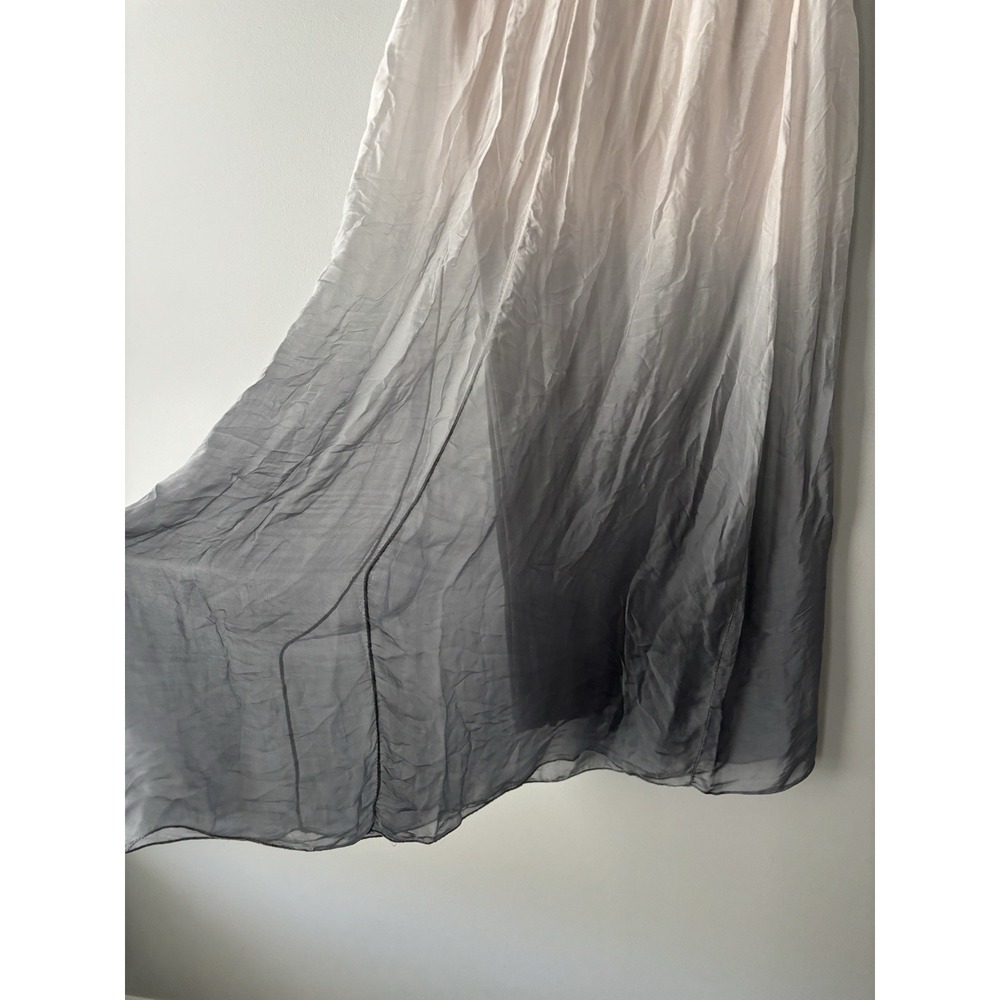 Giusy Silk Blend Pink Grey Ombré Long Maxi‎ Skirt Boho Made In Italy Size Small - Picture 3 of 8